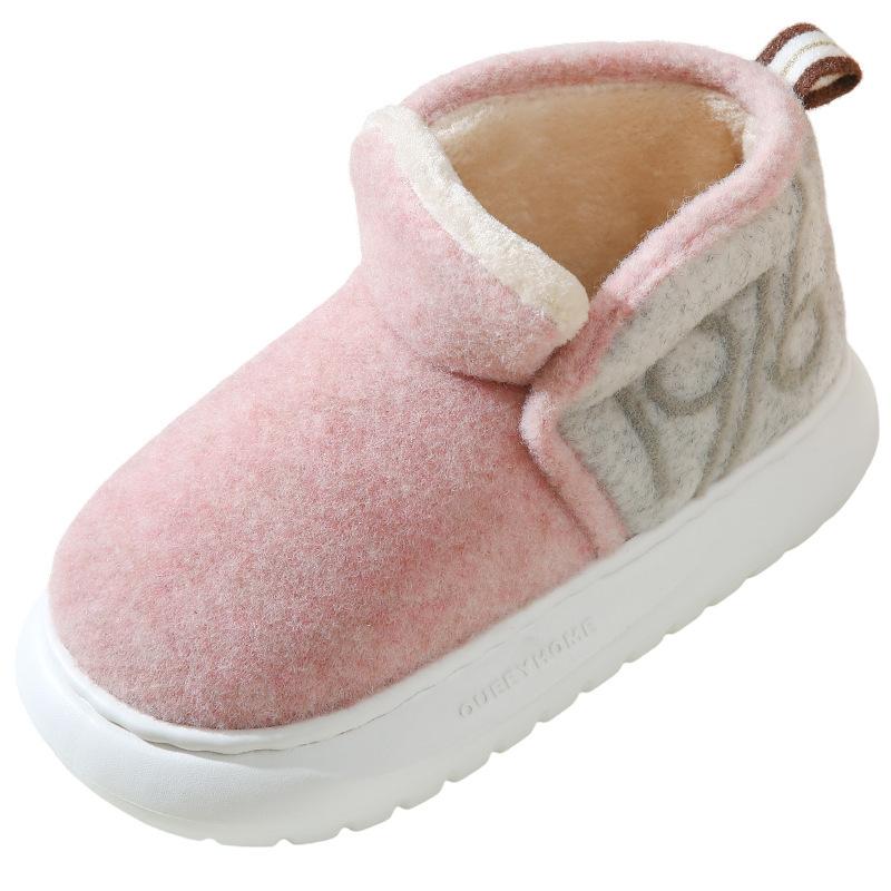 Winter Bag and Snow Shoes Thickened and Velvet Thermal Cotton Shoes Autumn and Winter Couples Thick-soled Outer Women's Snow Boots