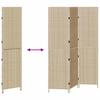 Room Divider Beige 147 X 180 Cm Poly Rattan