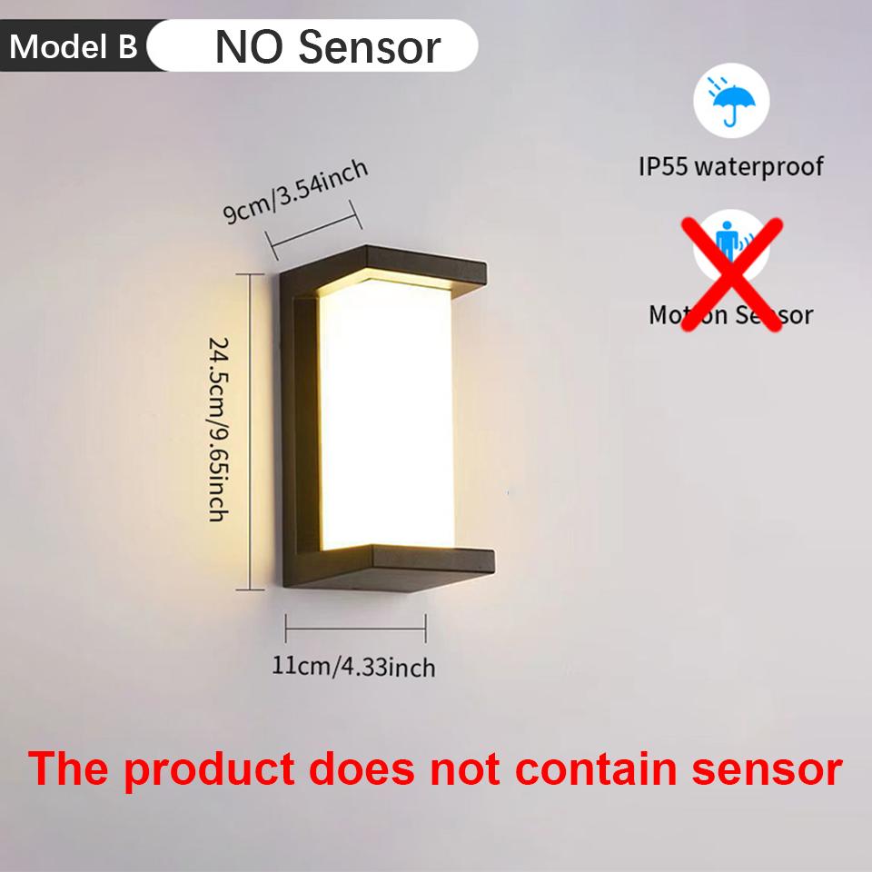 Outdoor LED Wall Lamp Motion Sensor Waterproof AC85-265V 16/30W Wall Lamp Outside Garden Porch Balcony Stairs Led Light For Room