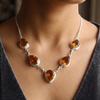 Citrine Gemstone Handmade 925 Sterling Silver Necklace Citrine Necklace For Anniversary RN-1-3