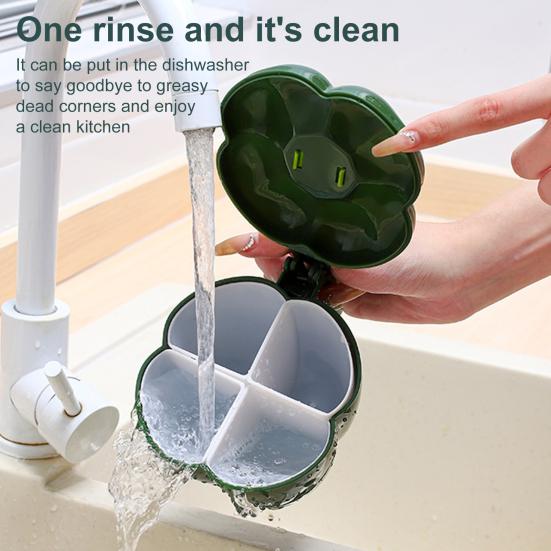 Kreatives Gewürzglas Gewürzregal Organizer Unterteilte Gewürzbox Salz Pfeffer Chilisauce Zucker Küchenhelfer für Zuhause Restaurant