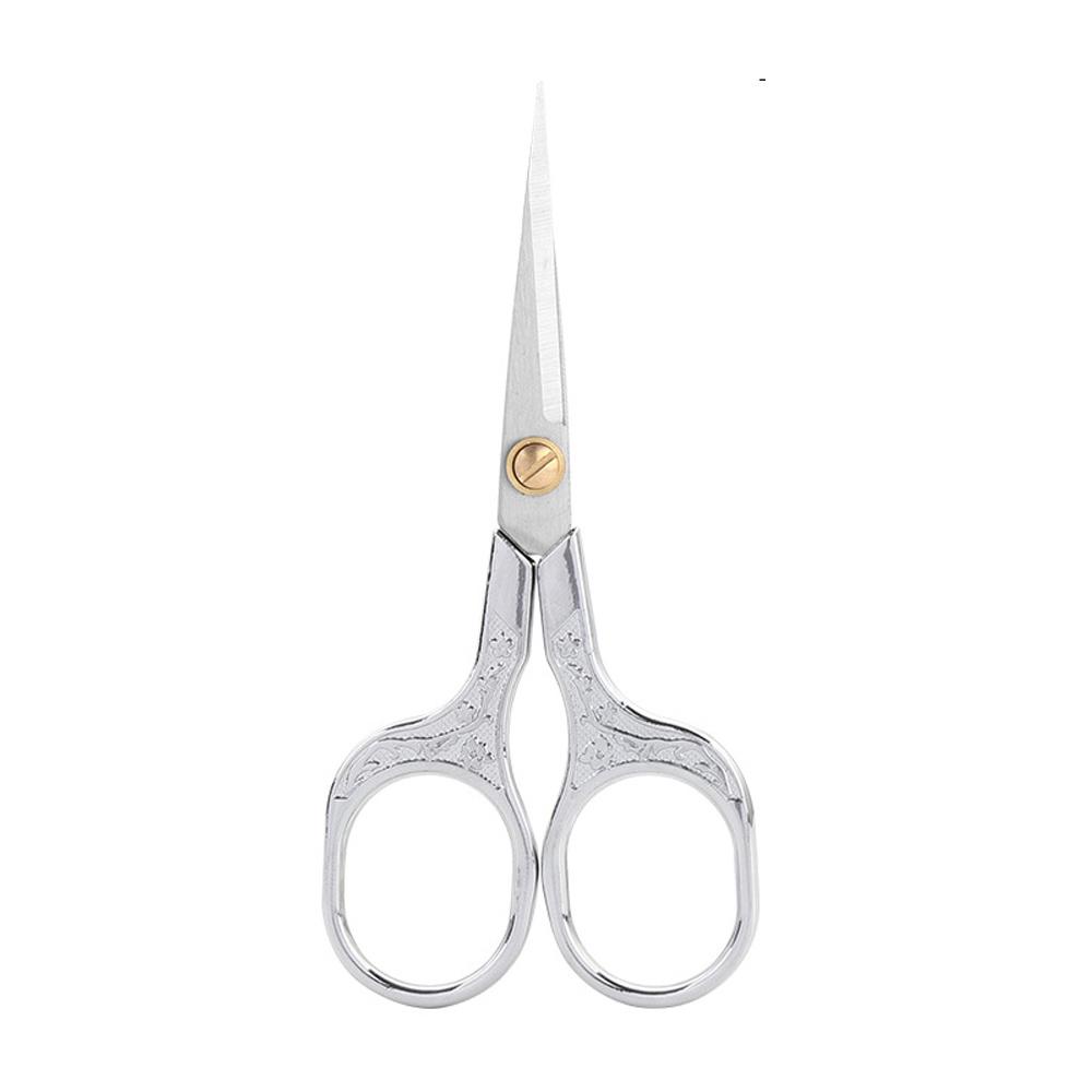 

Ретро-ножницы из нержавеющей стали для портного, профессиональный резак для ткани, вышивка, винтажные ножницы для ниток, инструменты для шитья, ножницы серебряный