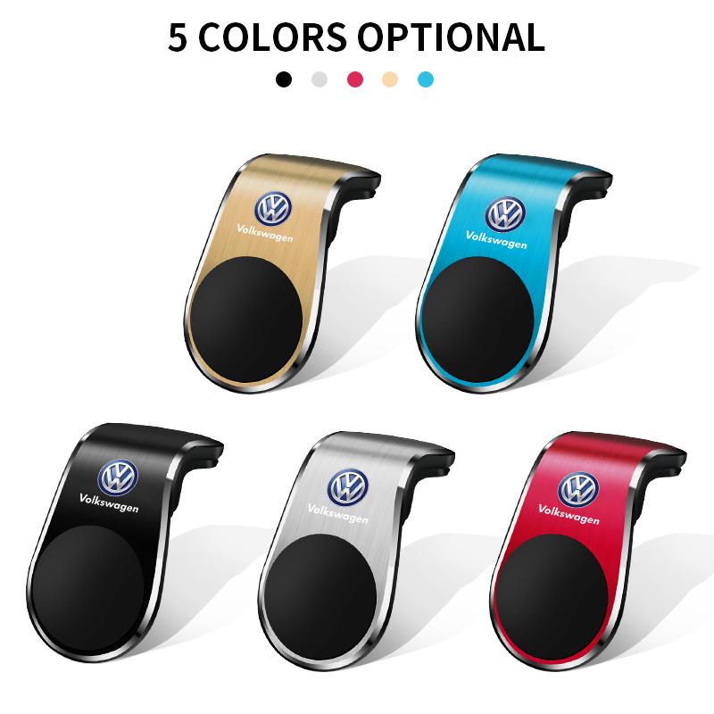 Magnetický držák telefonu do auta ve tvaru L, speciální pro auto, s emblémem pro Volkswagen Golf-7 4 5 6 CC T-ROC Sharan Passat B5 6 7 Polos Tiguan R Line
