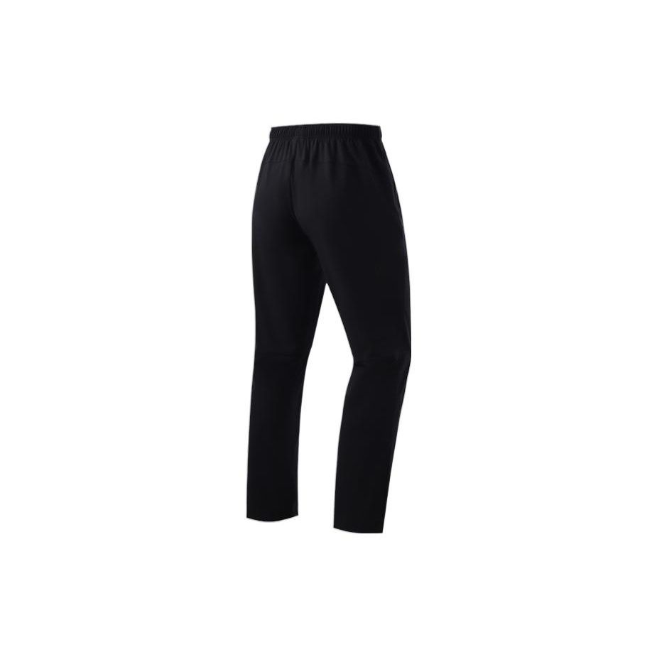 Li Ning Solid Color Elastic Waist Straight Leg Casual Sports Pants Men Bottoms Black AYKS487-1