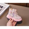 Girls' Fashion Martin Boots, Winter New Arrivals Children's Fleece-lined Boots, Versatile Soft-Sole Warm Low-Cut British Style Boots.