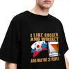 Summer I Like Soccer and Whiskey and Maybe 3 People Novelty T Shirts Pure Cotton T Shirt for Men's Y2K Retro Short Sleeve Tops