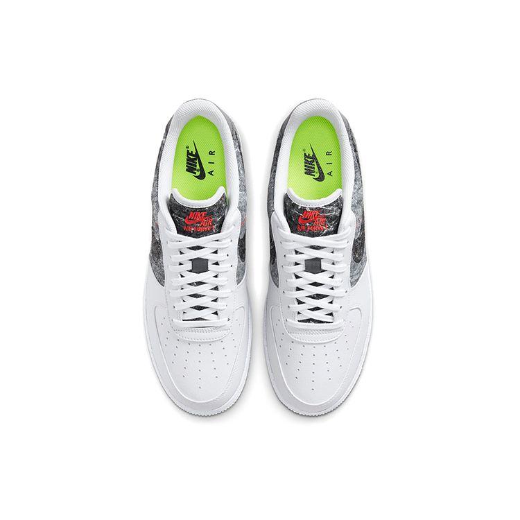 Nike Air Force 1 07 LV8 Recycled Wool Pack - White Light Smoke Grey Men Sneakers Clear Black CV1698-100