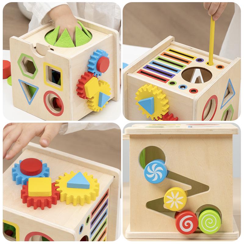 8-in-1 Montessori Early Education Toy: Shape & Color Matching, Ball & Coin Toss, Fine Motor Skills