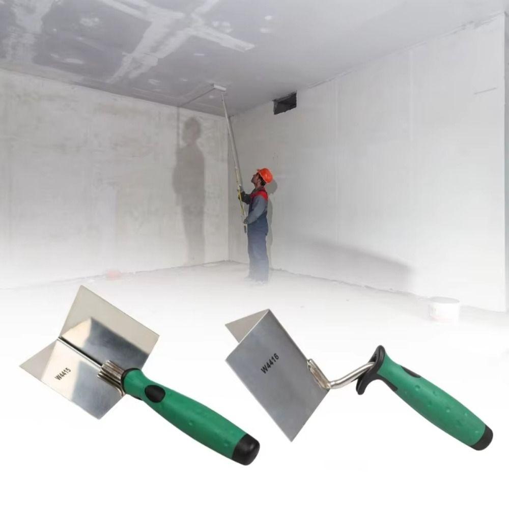 Stainless Steel Putty Scraper Flexes 90 Degree Corner Finishing Trowel  Wall Repair Tool