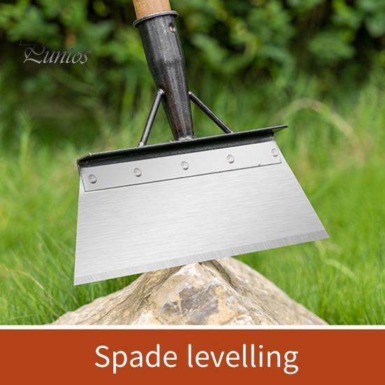 Multifunksjonell rengjøringsspade Ugrasplantingsskovl Skarpt blad Langt håndtak Design Ugressfjerningsskovl Kraftig hageverktøy