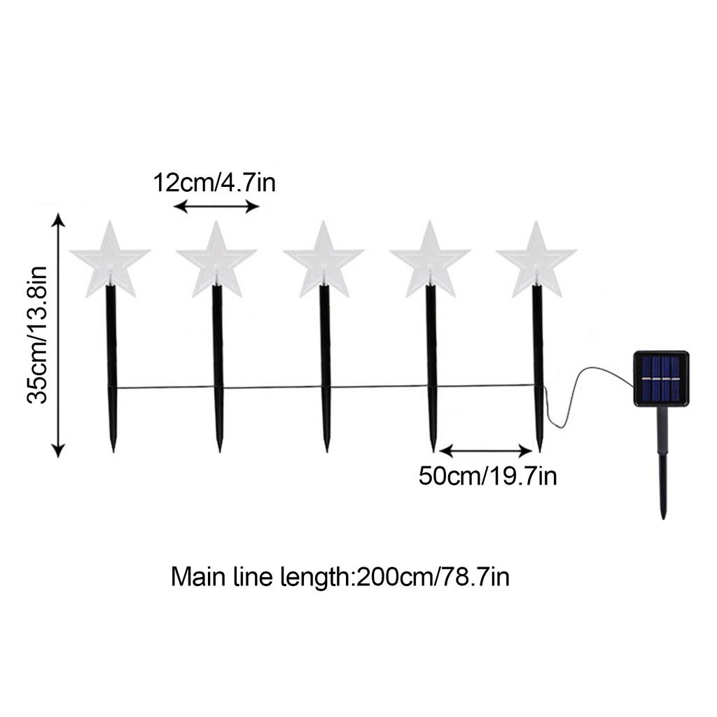 Solarleuchten Sterne Weihnachtsbaumlichter Außen Villa Rasen Gartenleuchten