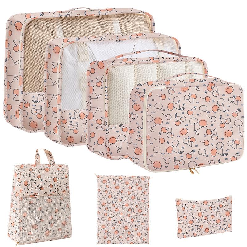 7-piece Set Travel Bag Organizer Clothes Box Blanket Shoes Packing Cubes For Suitcases Packaging Supplies Traveling Essentials