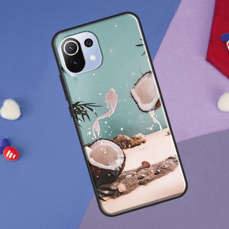 Summer Fruit Coconut Cover For Xiaomi 14T Pro 11T 12T 13T 13 14 Ultra POCO X7 Pro X3 X5 F3 F5 F6 M6 X6 Pro Case