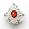 New Fashion 10Pcs 40*46mm Metal Acrylic Crystal Rhinestone Buttons For Craft Embellishment Diy Clothing Decorative Accessories
