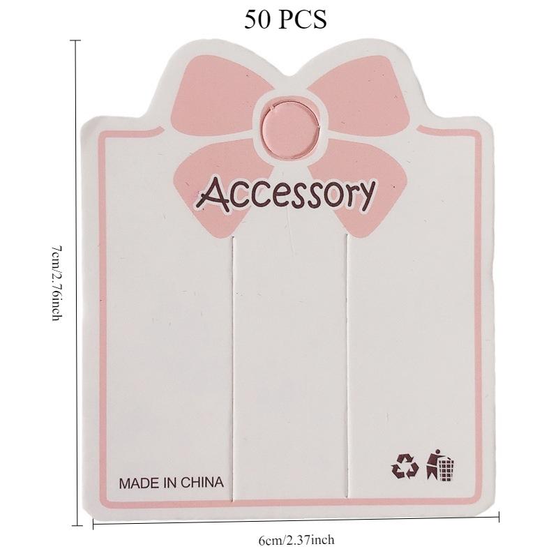 50/100/150PCS 6 * 7Cm Cardboard~ Bow Small Card Adult Children Hairpin Hair Accessories Tag Packaging Accessories