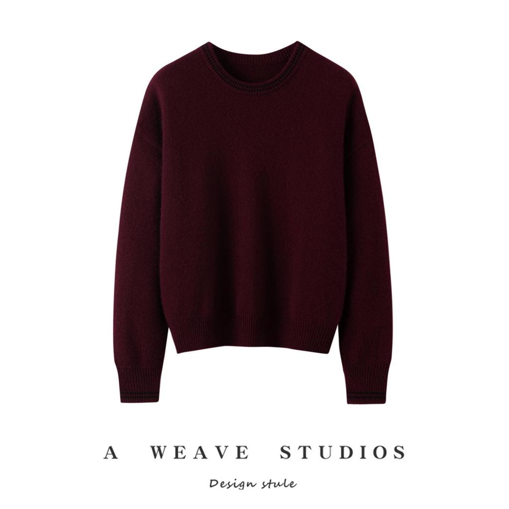 Women's Cashmere Knit Sweater - Autumn/Winter Loose Fit, Versatile Style