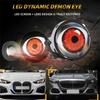 2 Stück 3 Zoll Devil Eye LED Scheinwerfer Kit Auto Dynamische Lichter 12V mit Fernbedienung Steuerung Augen Nachrüstsätze Scheinwerferbaugruppe
