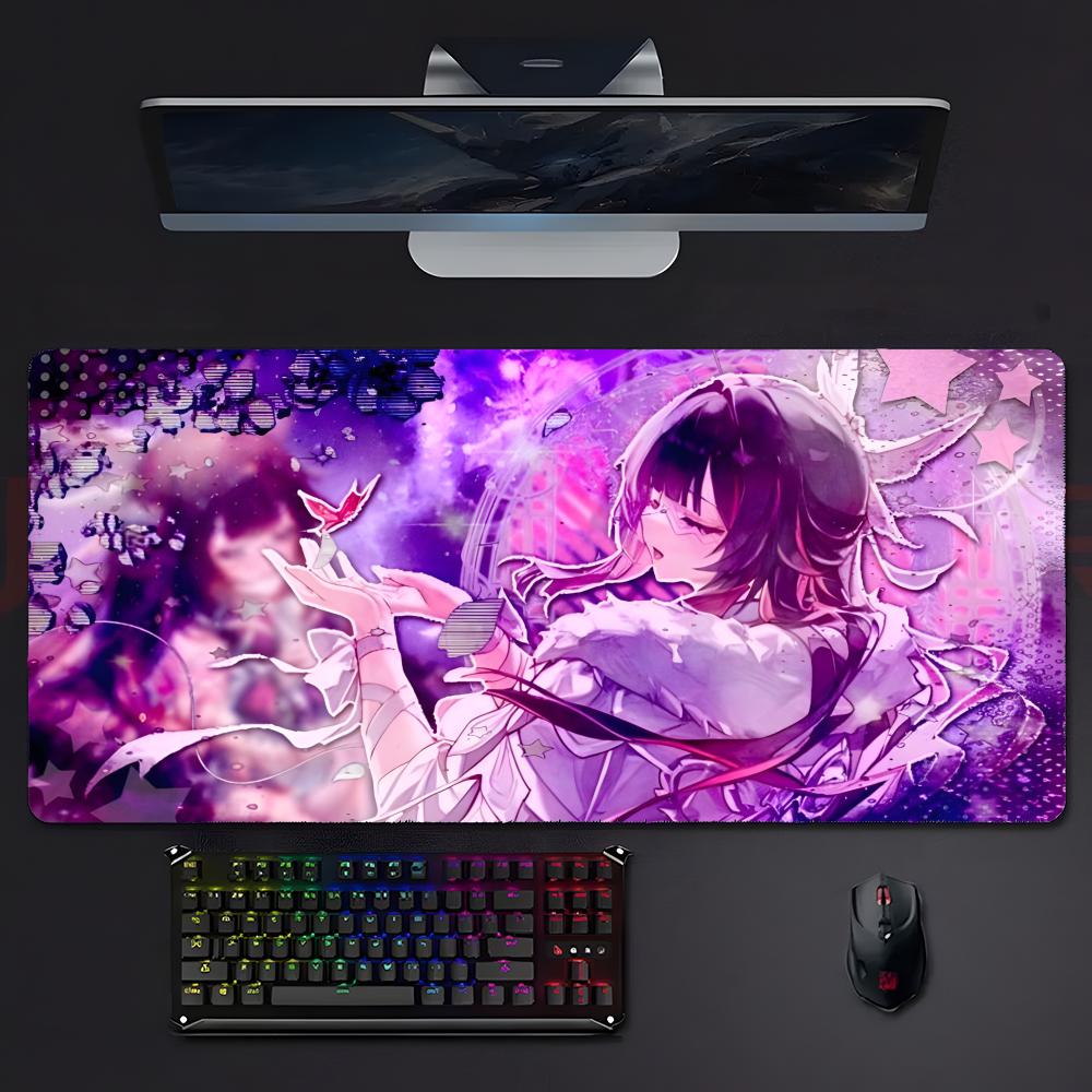 Genshin Impact Game Mysterious Ggenshin Impact Mouse Pad Large Gaming Mousepad With Stitched Edges Thickened Desk Mat Pc