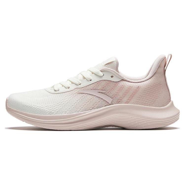 New Anta Anti Slip Wear Resistant Low Top Running Shoes Women's White Pink 922335503-3