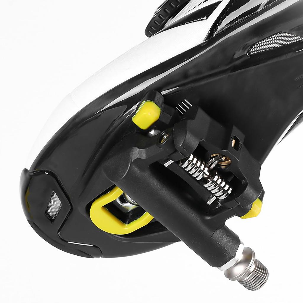 Shimano Compatible Binding Pedals and Cleats Set for Road Lightweight and Ideal for ESLNF031 Pedals SPD-SL Bikes, On-Road Use, (Plain, & Cleats)