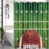 American Rugby Court Shower Curtain, Bathroom Decorative Shower Curtain, Waterproof Shower Curtain with Hooks