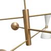 Stilnovo 3 Arm Brass Sputnik Chandelier - Handmade Home Decor for Christmas , Housewarming Gifts for Men/Women/Senior/Ladies (Multicolor)