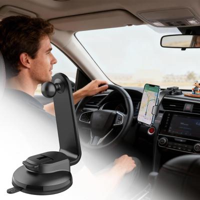 Support de téléphone portable pour voiture Bras flexible Ventouse Support Rotation à 360 degrés Support de téléphone de voiture Pour voyage Tableau de bord de camion Pare-brise