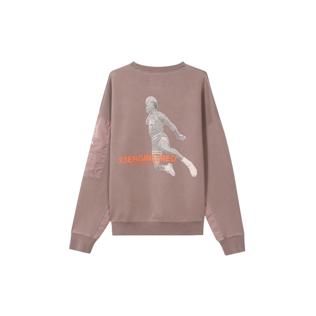Jordan Sweatshirts Men's Taupe Gray Crew Neck Moderate Regular DD0849-229