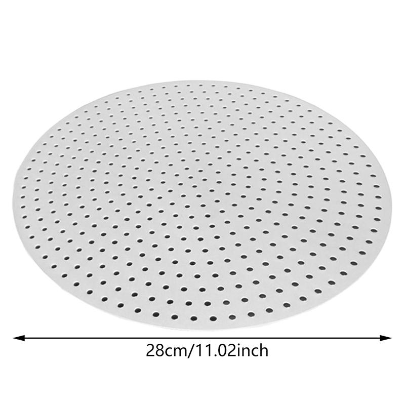 

1 шт. білий круглий рисовий килимок для пароварки паперовий силіконовий потовщений антипригарний килимок булочки для випічки кондитерських виробів Сітчастий килимок інструменти для приготування їжі 28CM
