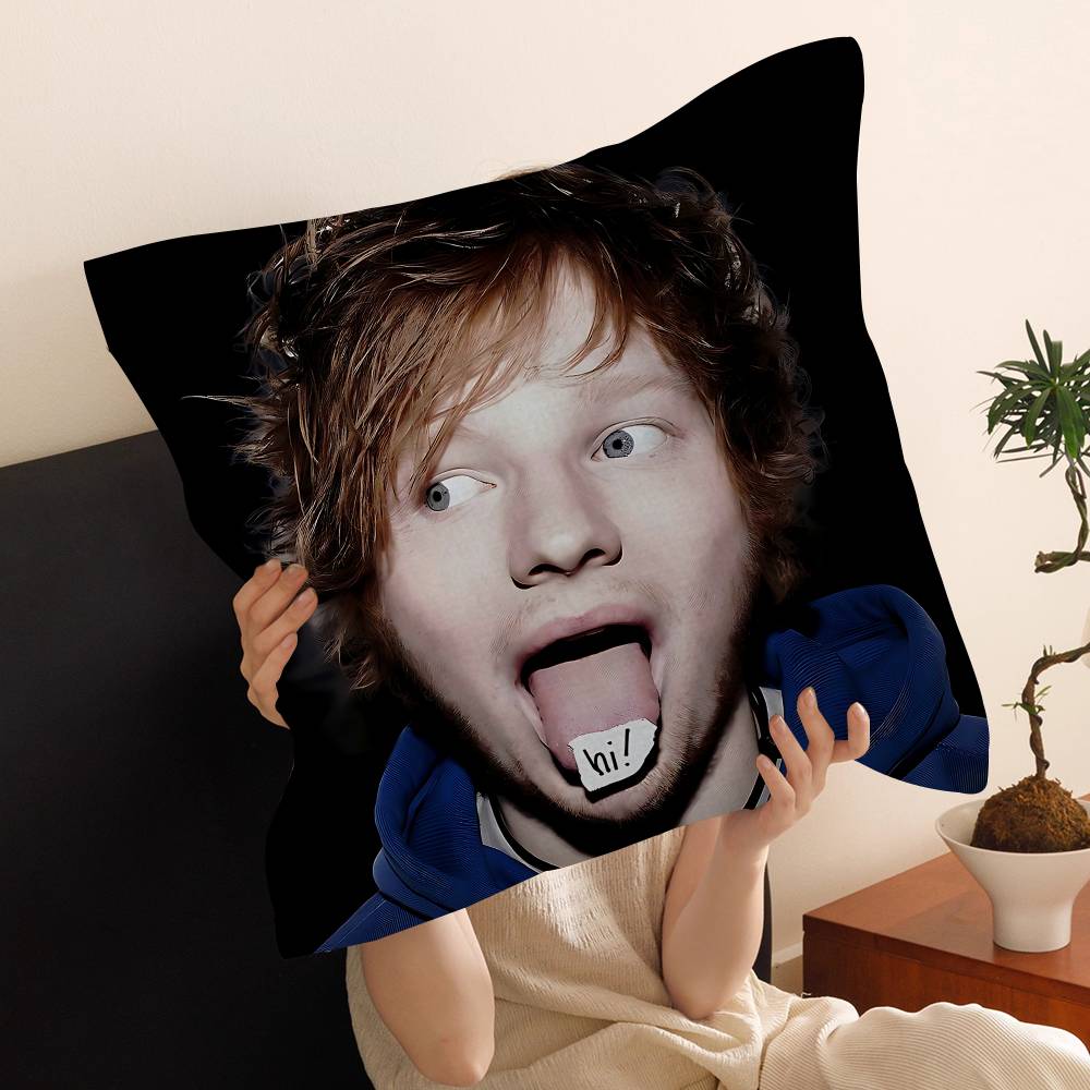 Singer E-Ed S-Sheeran Pillow Covers Cartoon Sofa Decorative Home Double-Sided Printing Short Plush Cute Cushion Cover
