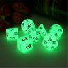 7pcs Luminous Polyhedral Dice Set for TRPG MTG D&D Table Games Party Novelties