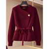 Autumn Winter Cardigan Sweater Coat Women All-match Fashion Temperament Knitwear Female Long-sleeved Elegant Top Ladies
