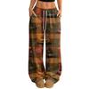 Women's Casual Halloween Print Wide Leg Pants with Elastic Waist and Drawstring for Loose Fit