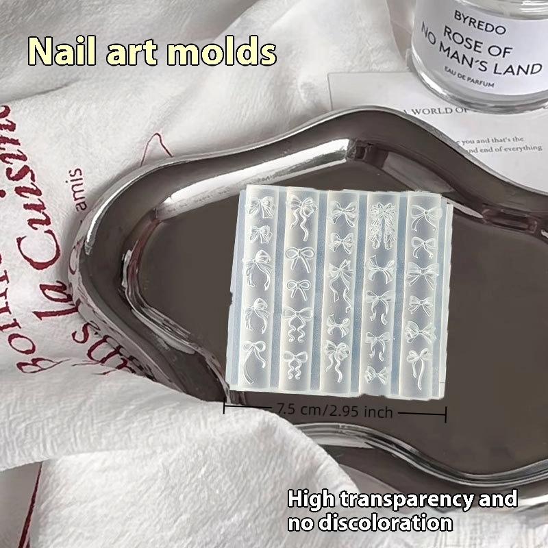 New Bowknot Silicone Mould Nail Art Stamp Diy Handmade Tool Stereoscopic Mold Manicure Tools Nail Decoration Accessories