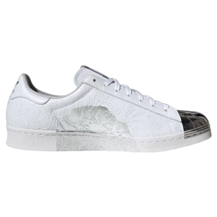 Adidas Originaler Han Meilin X Superstar 80S Semsket Skinn Low-Top Sneakers Unisex Sneakers Hvit Svart Sølv ID4388