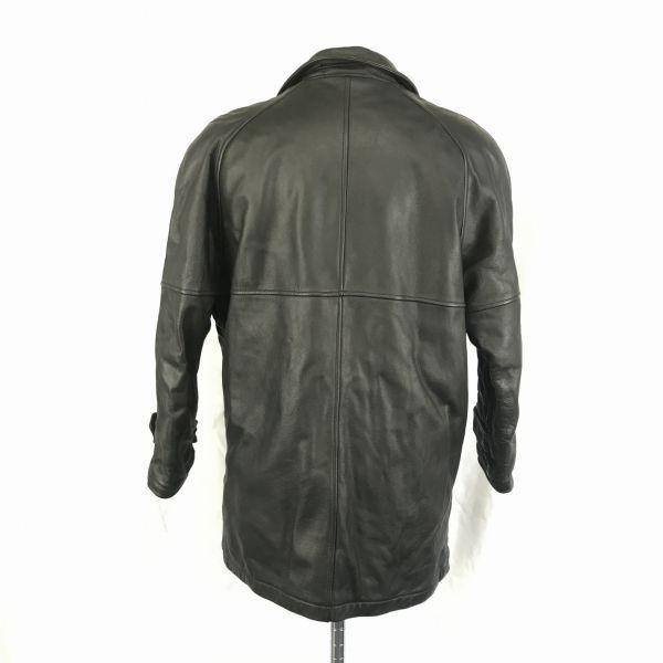 Cowhide Leather Riders Jacket Quilted Interior [9/Men L-XL/Black] Coat(USED)