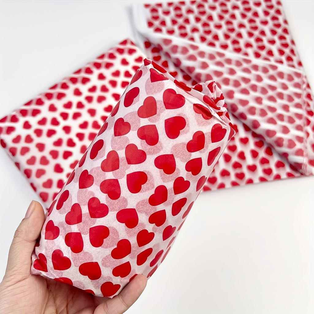 Christmas red heart packaging tissues, bulk gift bags, romantic Valentine's Day tissues, Thanksgiving birthday gifts,handicrafts