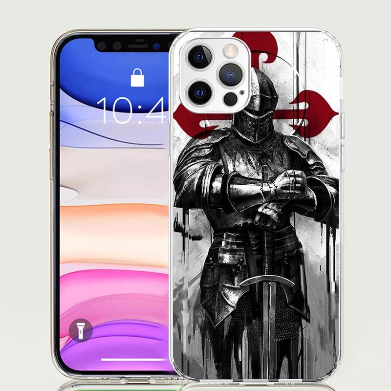 Knights Templar Crusades Phone Case For Apple iPhone 17 Air 16 15 Plus 14 + 13 Mini 12 11 Pro Max 7 8 SE 16Max Soft Shell Cover