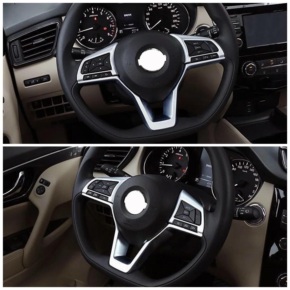 För Nissan Juke 2019 2020 Bil Ratt Omkopplare Knapp Paljetter Skydd Interiör Dekorera Trim Tillbehör Matt Silver Klistermärke