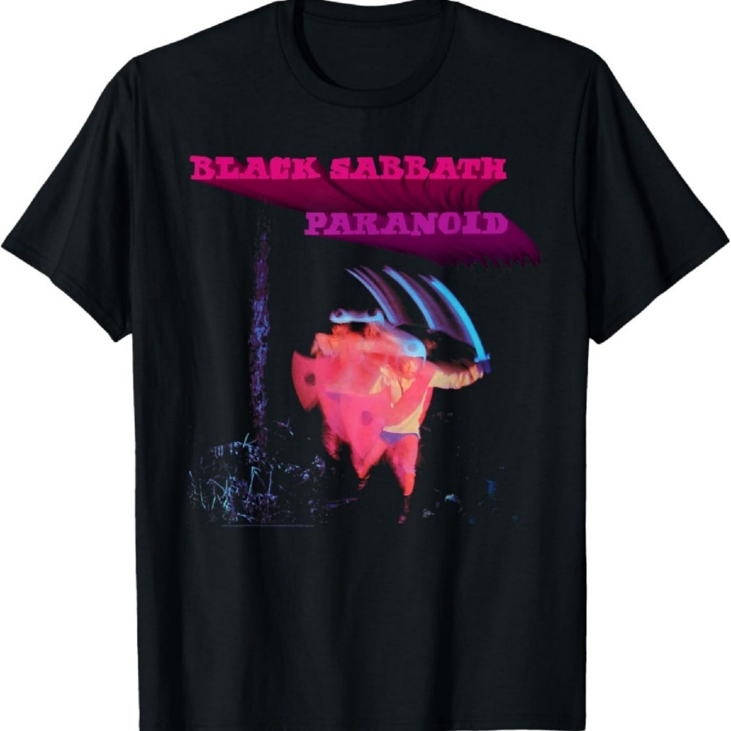 Официальная футболка Black Sabbath Paranoid с эффектом движения S чёрный