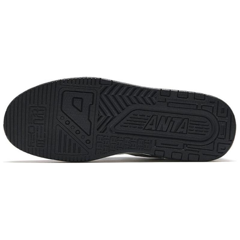 Anta Anti-Slip Wear-Resistant Low-Top Skateboard Shoes Men's Black White Sneakers 112438028-3