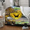 Qadsia Sporting Club Flannel Blanket Soft All-Season Throw, Design for Camping, Car Travel, Hiking Sofa, Bed, Office Perfect Gift for Parties