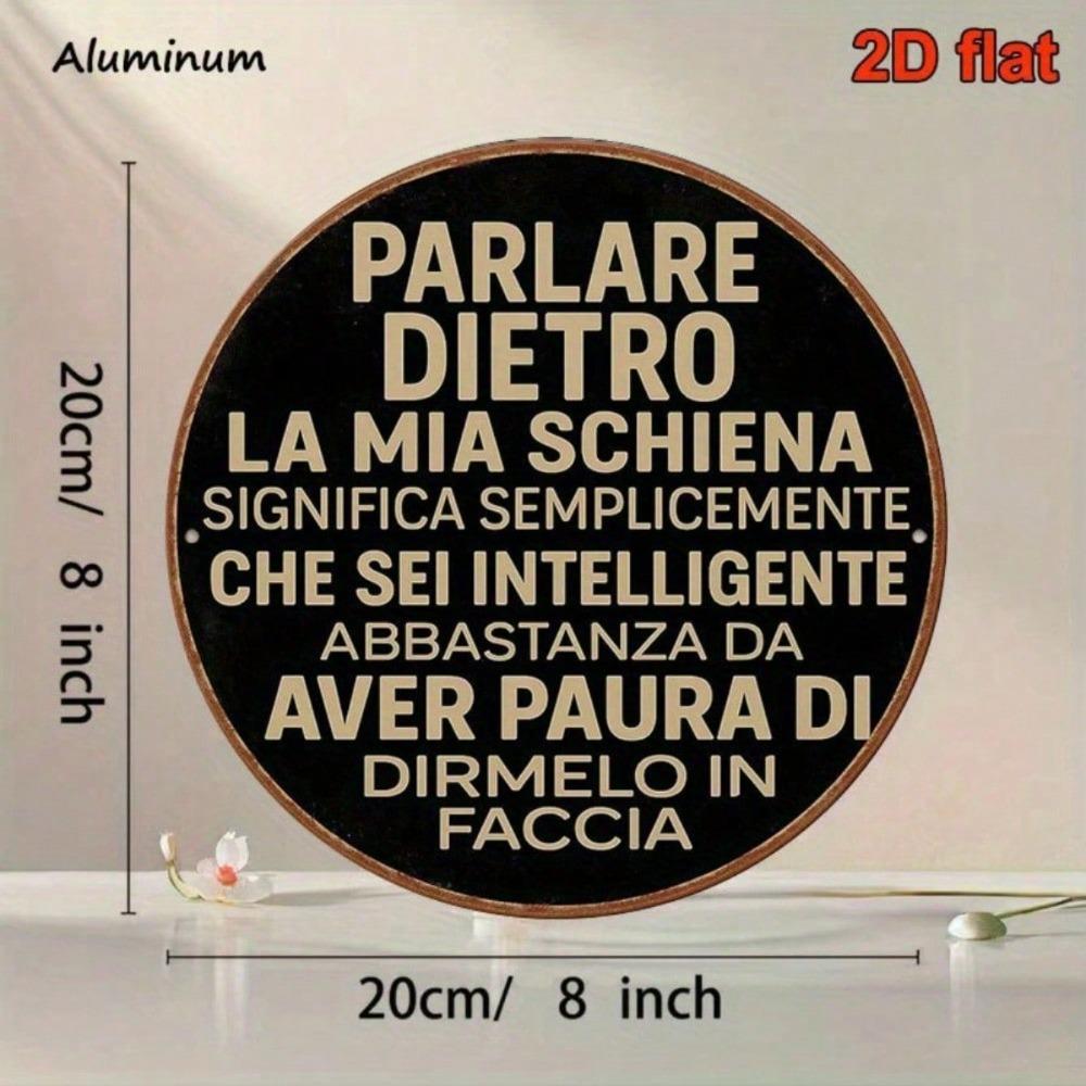 Vintage Round Metal Wall Art Humorous Sign for Living Room Decor