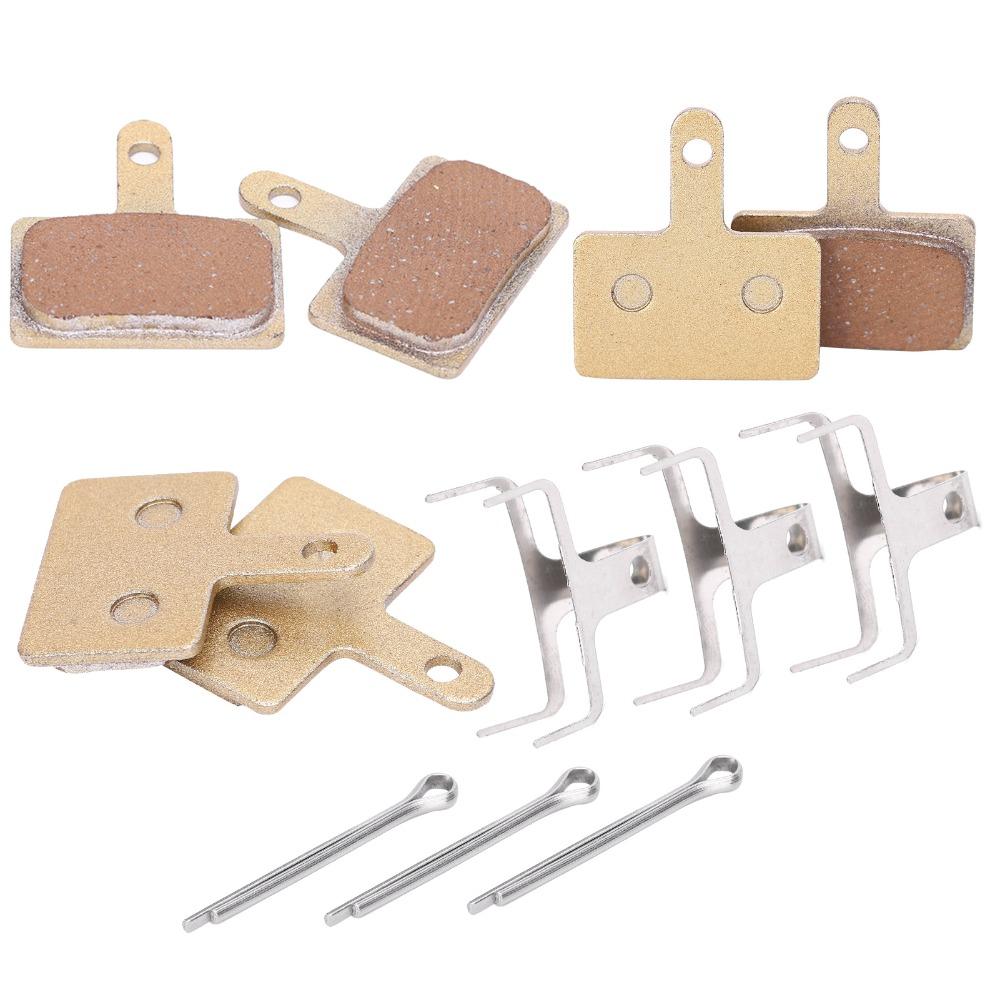 3 Paar Kupferbasierte Ganzmetall-Scheibenbremsbeläge Robuste Hochleistungs-Fahrradbremsbeläge Goldene Bremsbeläge Ersatzkit