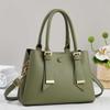 Simple Women's Handbag, Solid Color, Large Capacity Women's Shoulder Bag, Multi Compartment Storage Suitable for Women's Holiday Gifts