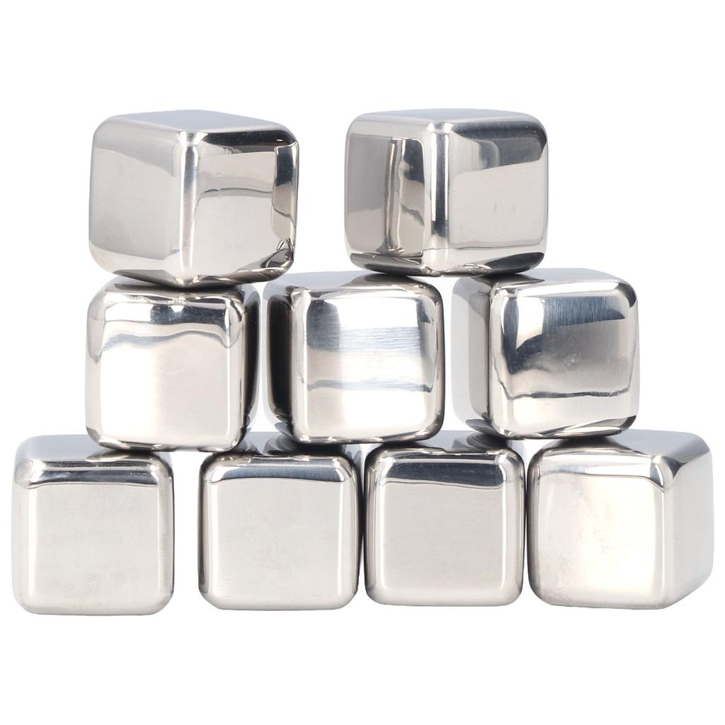 12 Stück Whiskey-Steine mit Zange Aufbewahrungsbox Wiederverwendbares Edelstahl Getränke Eiswürfel Set für Heimbar-Nutzung