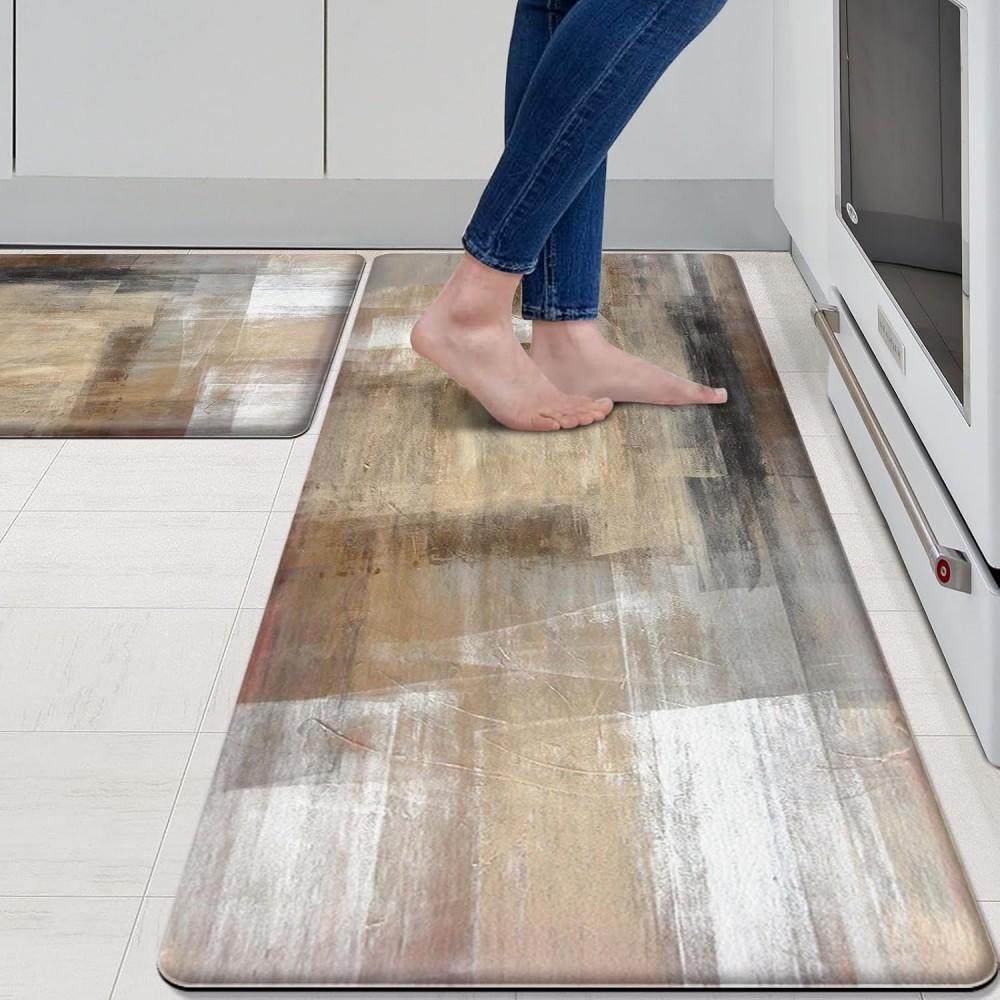 Turquoise Kitchen Mat Cushioned Anti-Fatigue Kitchen Rugs Non Slip Mats and Rugs Kitchen Carpet for Home & Office Floor Mat