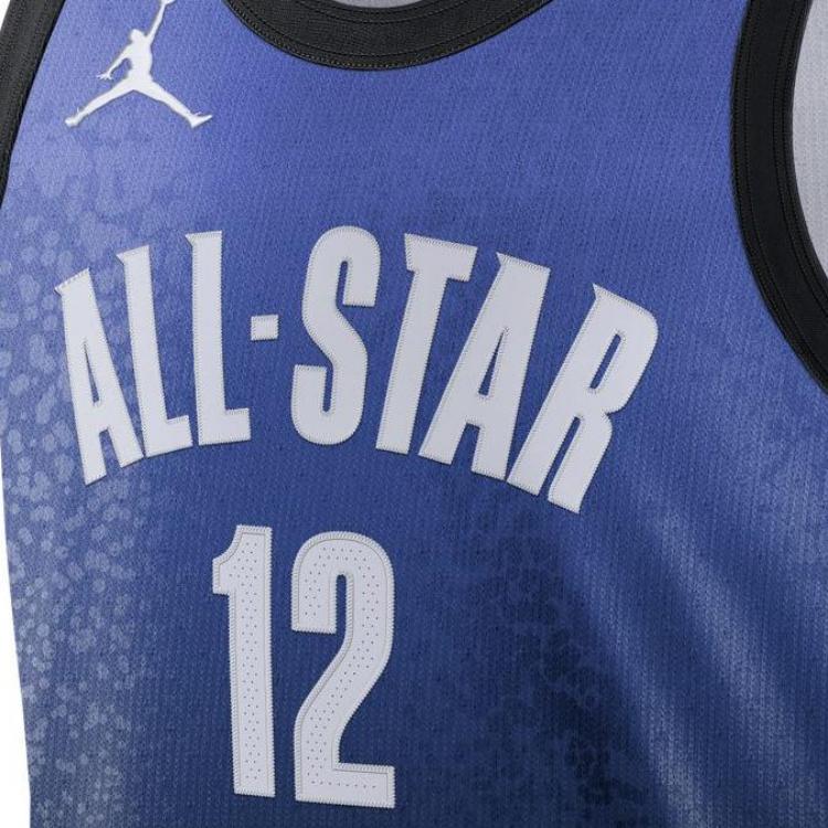 Jordan NBA Printed Colorblock Basketball Jersey Men Tops Blue DX6336-503