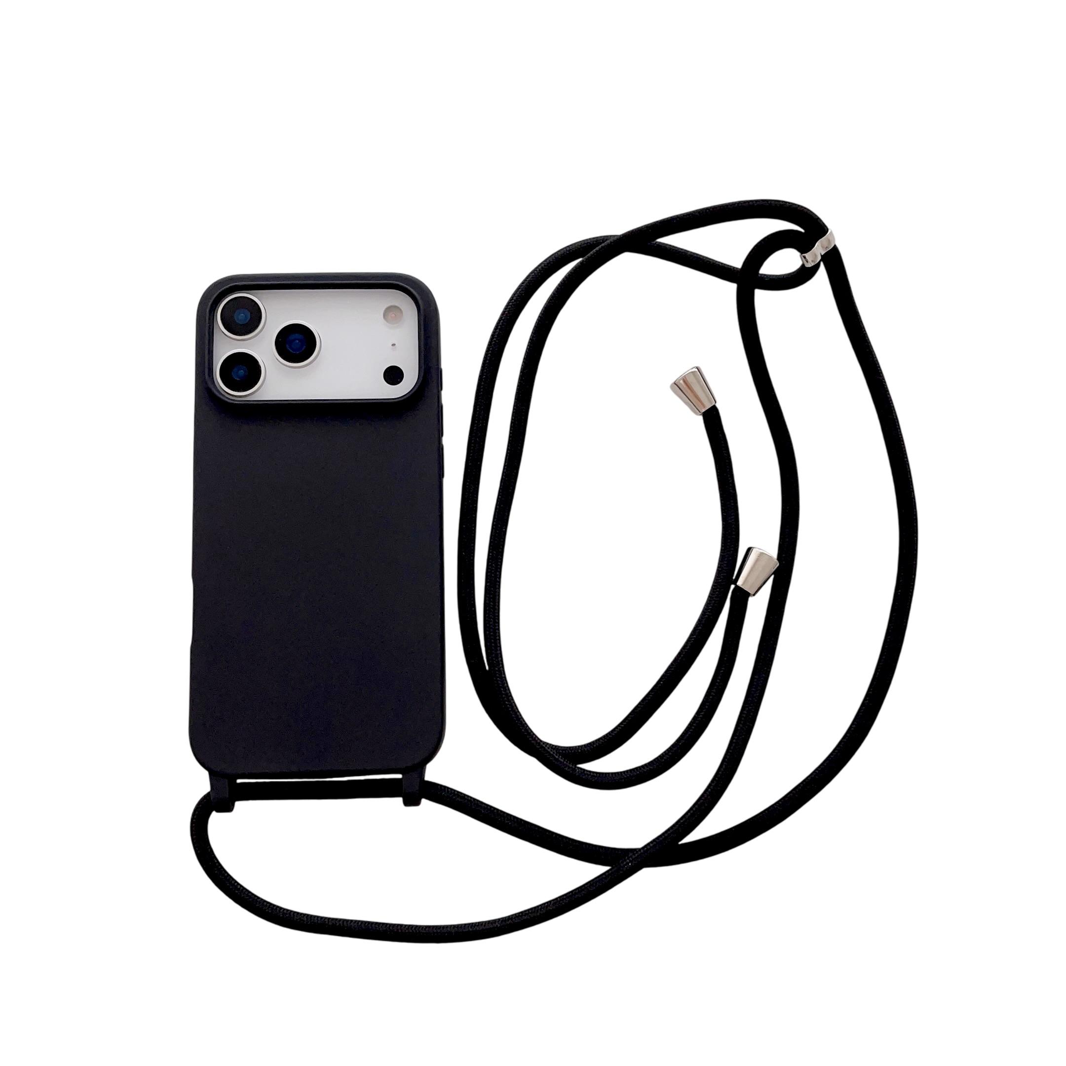 

Crossbody Lanyard Liquid Silicone Case For iPhone 17 Air 17 16 15 14 13 12 11 Pro Max X XR Max 7 8 Plus Samsung S25 S24 23 Ultra Plus iPhone 6/6S чёрный