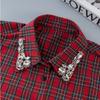 Lace Fake Collar Rhinestones Shirt Collar Versatile Accessory Detachable Collar  Party Wear